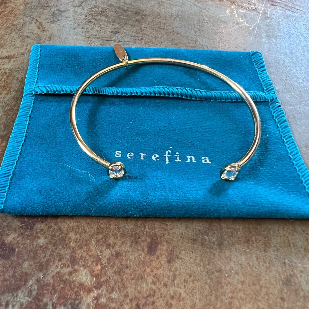 serefina Rose Cut CZ Cuff Bracelet